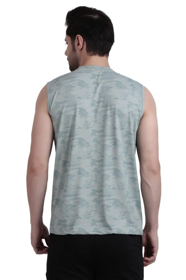 Round Neck Cut Sleeves T-Shirt - Image 8